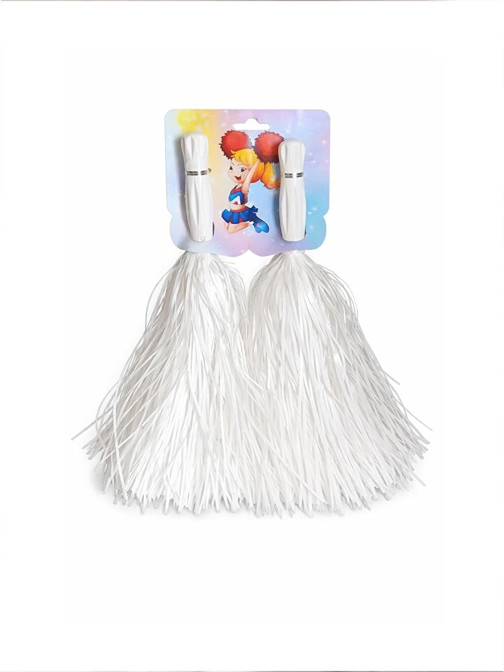 Beyaz Metalik Ponpon – Milli Bayram Gösteri Ponponu 2'li