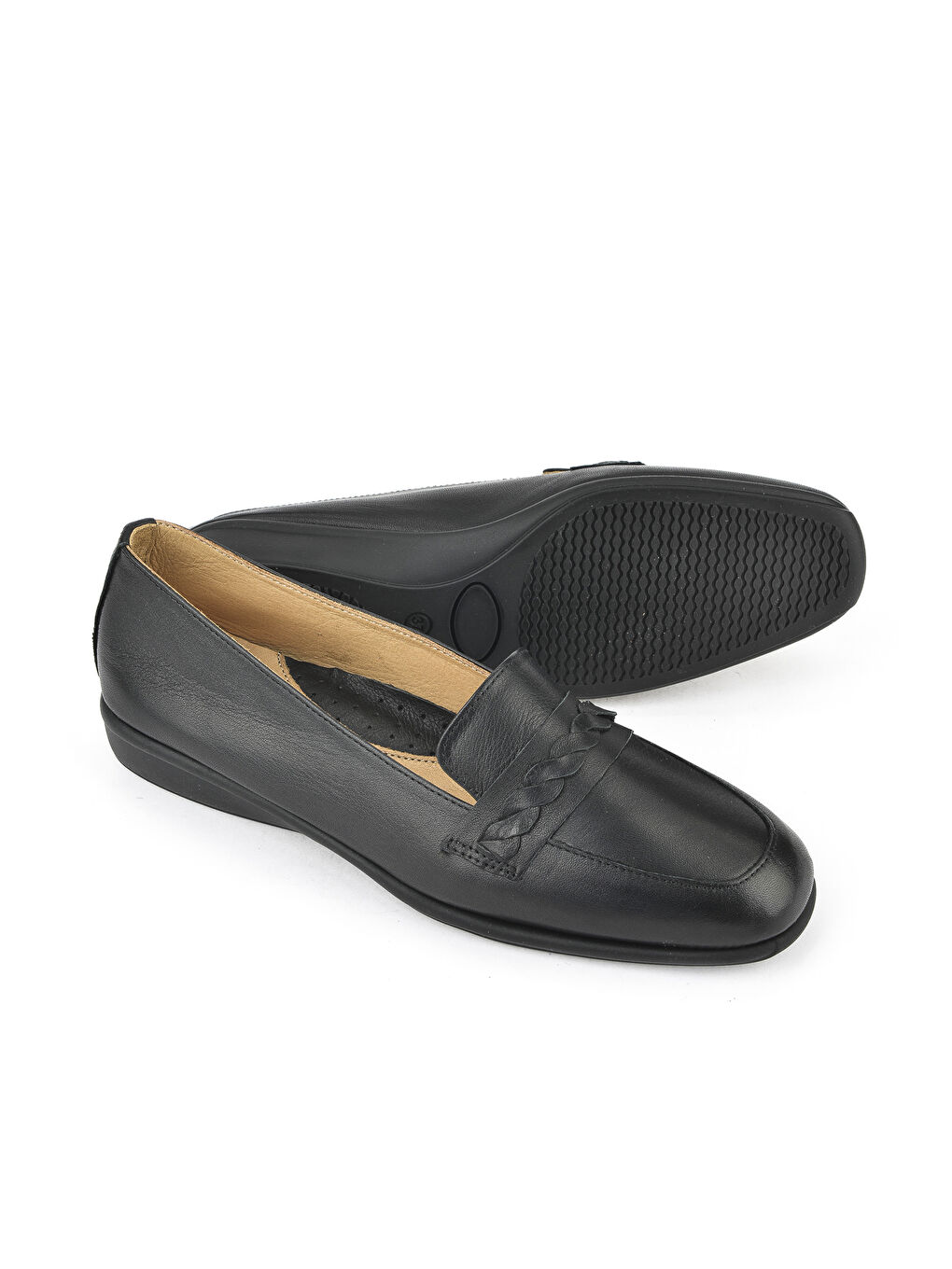 Kadın Hakiki Deri Konfor Ayakkabı 1511050Z2599 Siyah-4