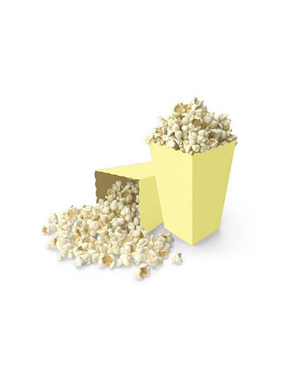Makaron Sarı Patlamış Mısır Kutusu Popcorn Kutusu 8'li-1