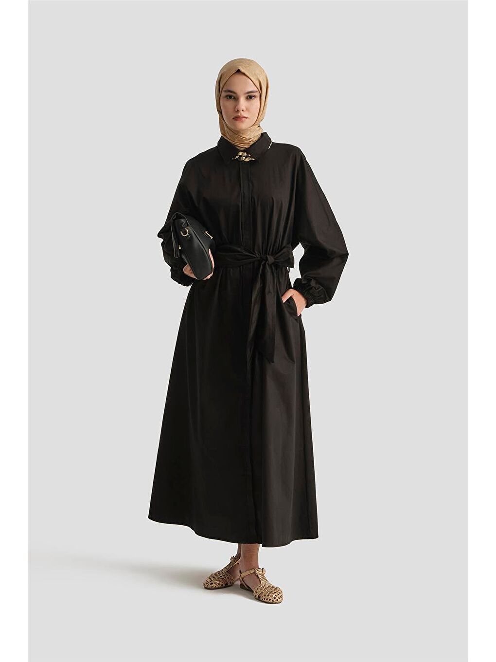 Gömlek Elbise 25Yd9025-1 Siyah-2