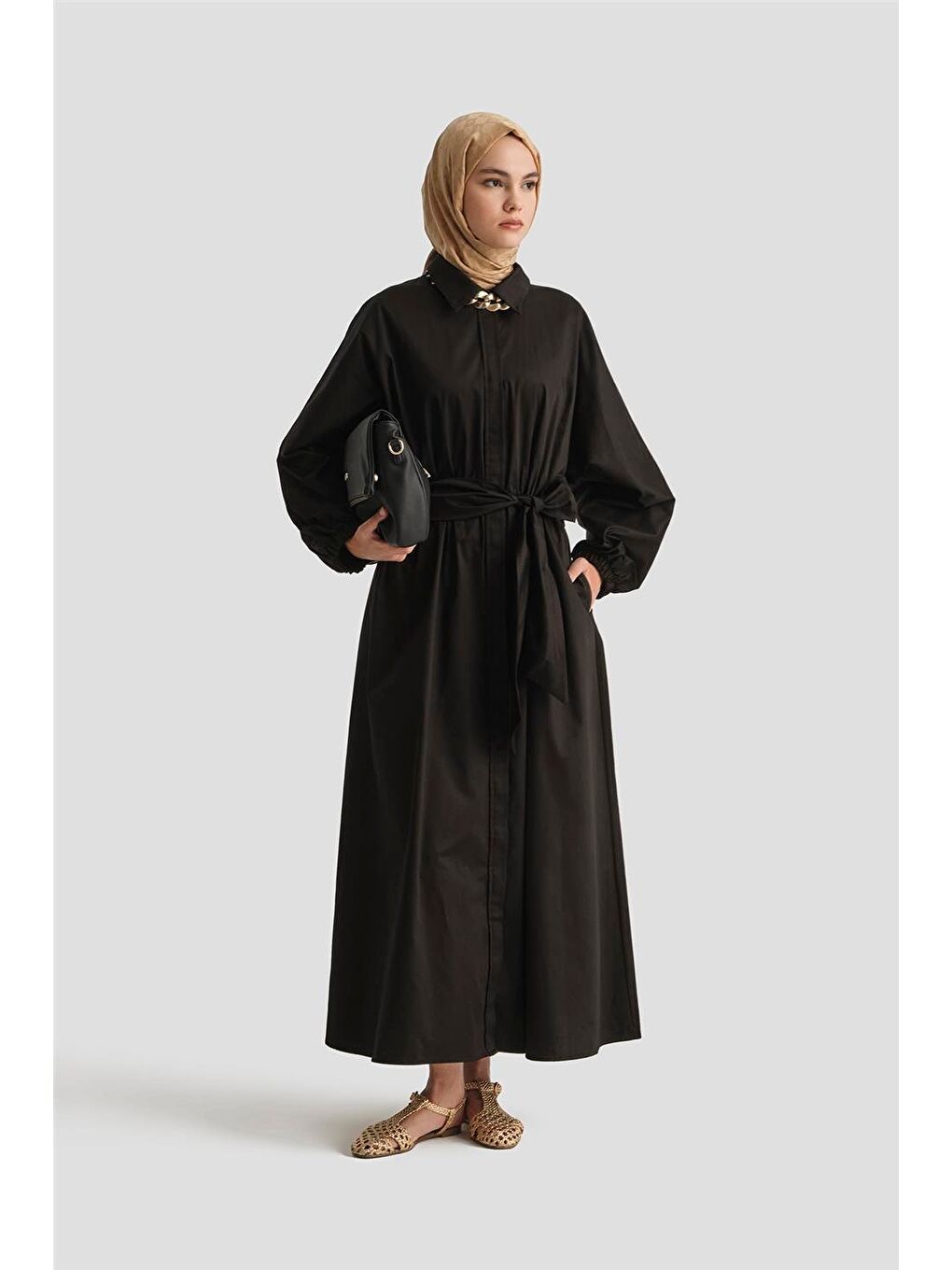 Gömlek Elbise 25Yd9025-1 Siyah-3