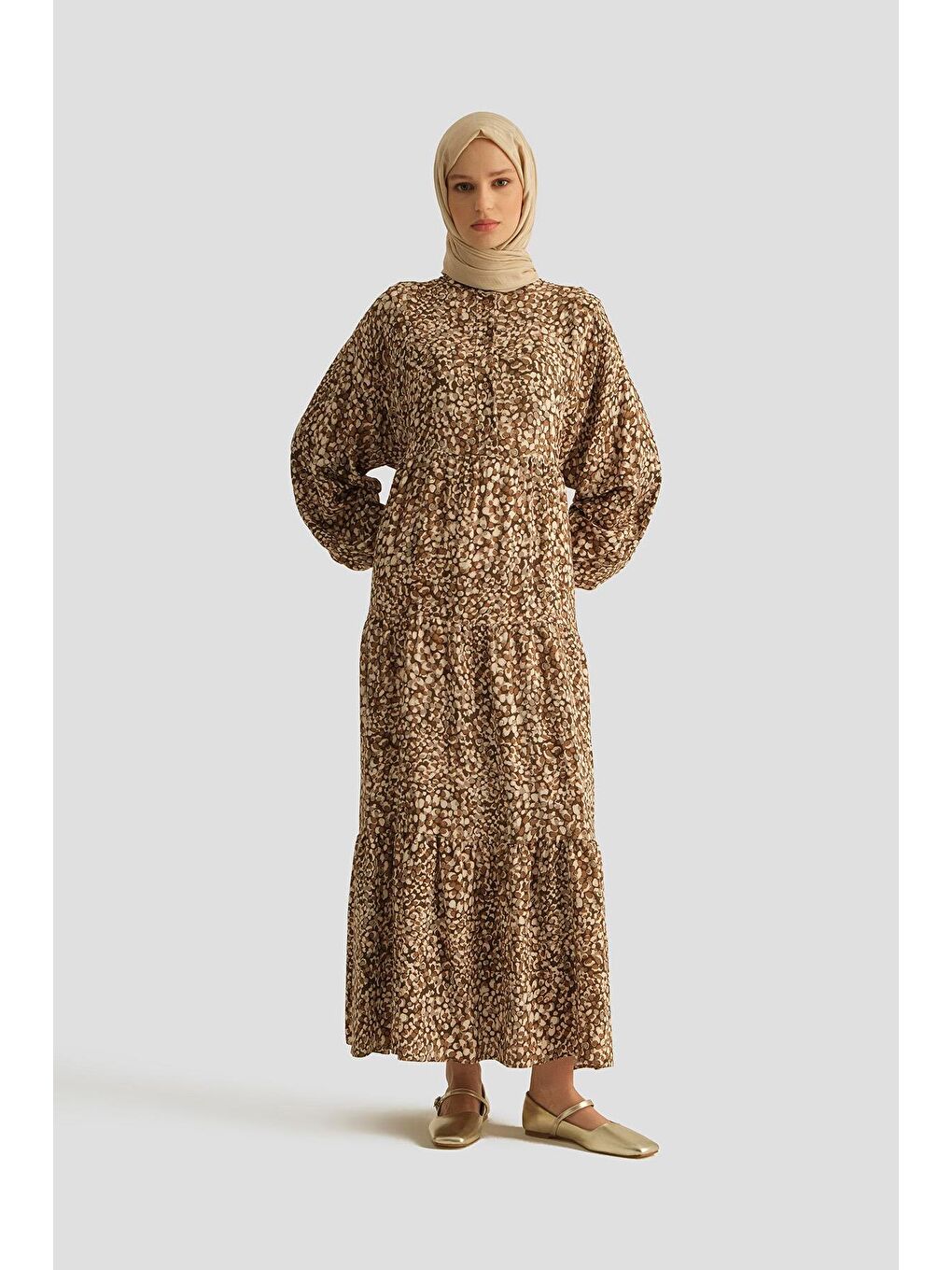 Trend Elbise 25Yt905 Kahverengi-1