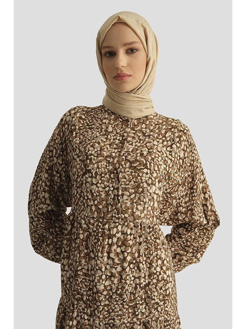 Trend Elbise 25Yt905 Kahverengi-2