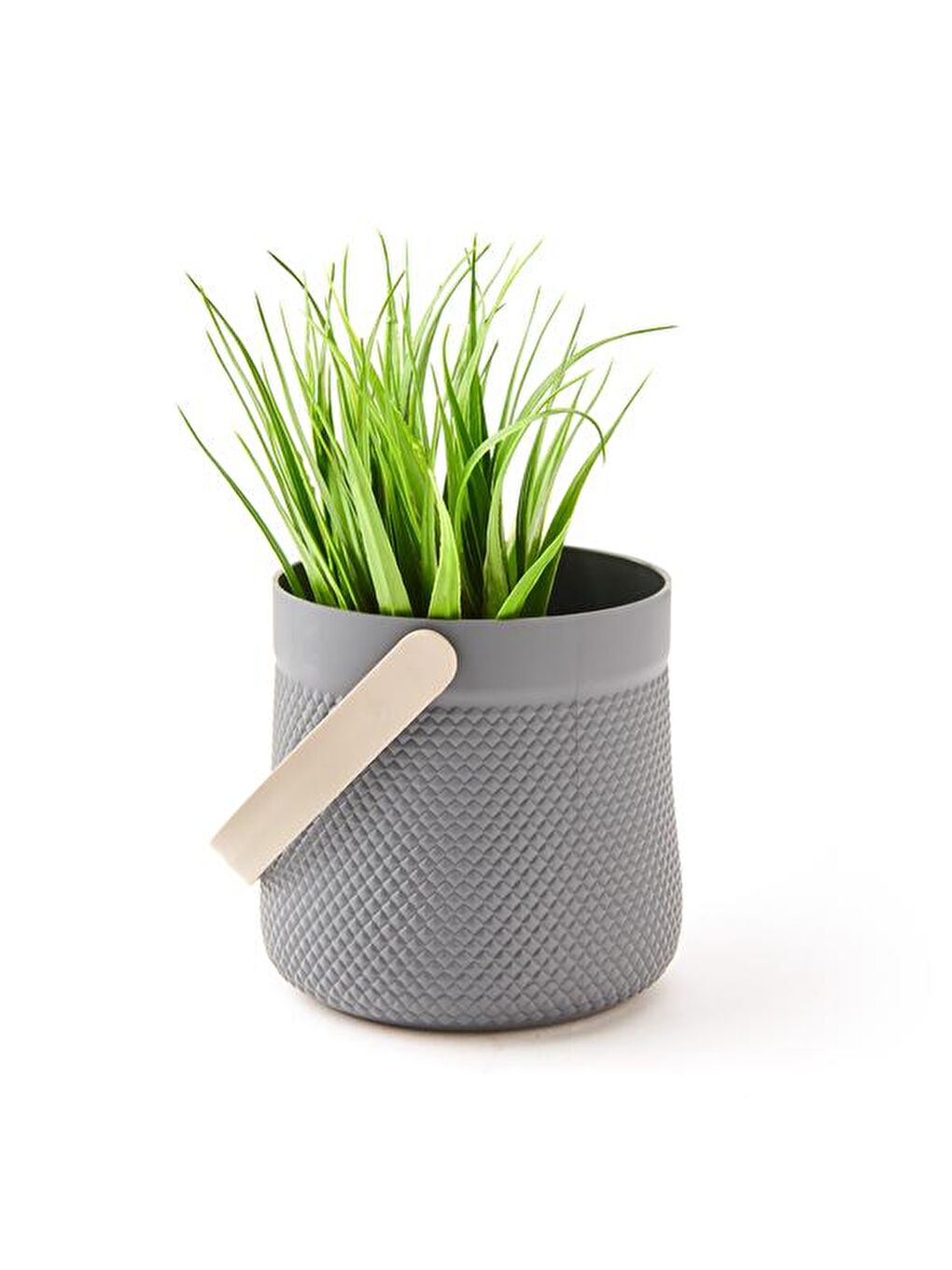 Karışık Kulplu Saksılı Yapay Çiçek - Renkli - 15x9 cm-2