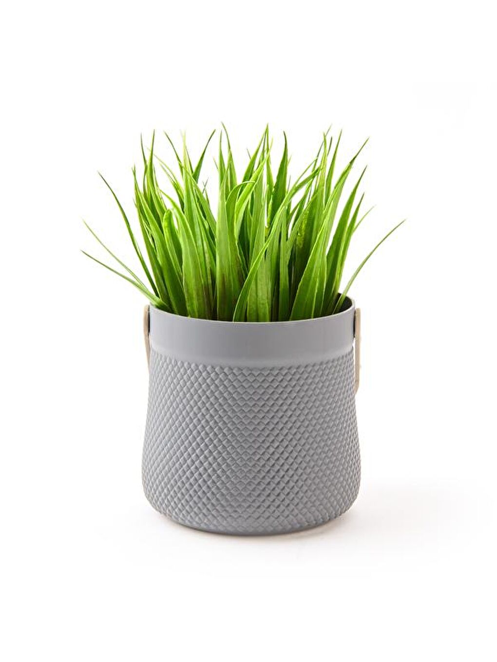 Karışık Kulplu Saksılı Yapay Çiçek - Renkli - 15x9 cm-3