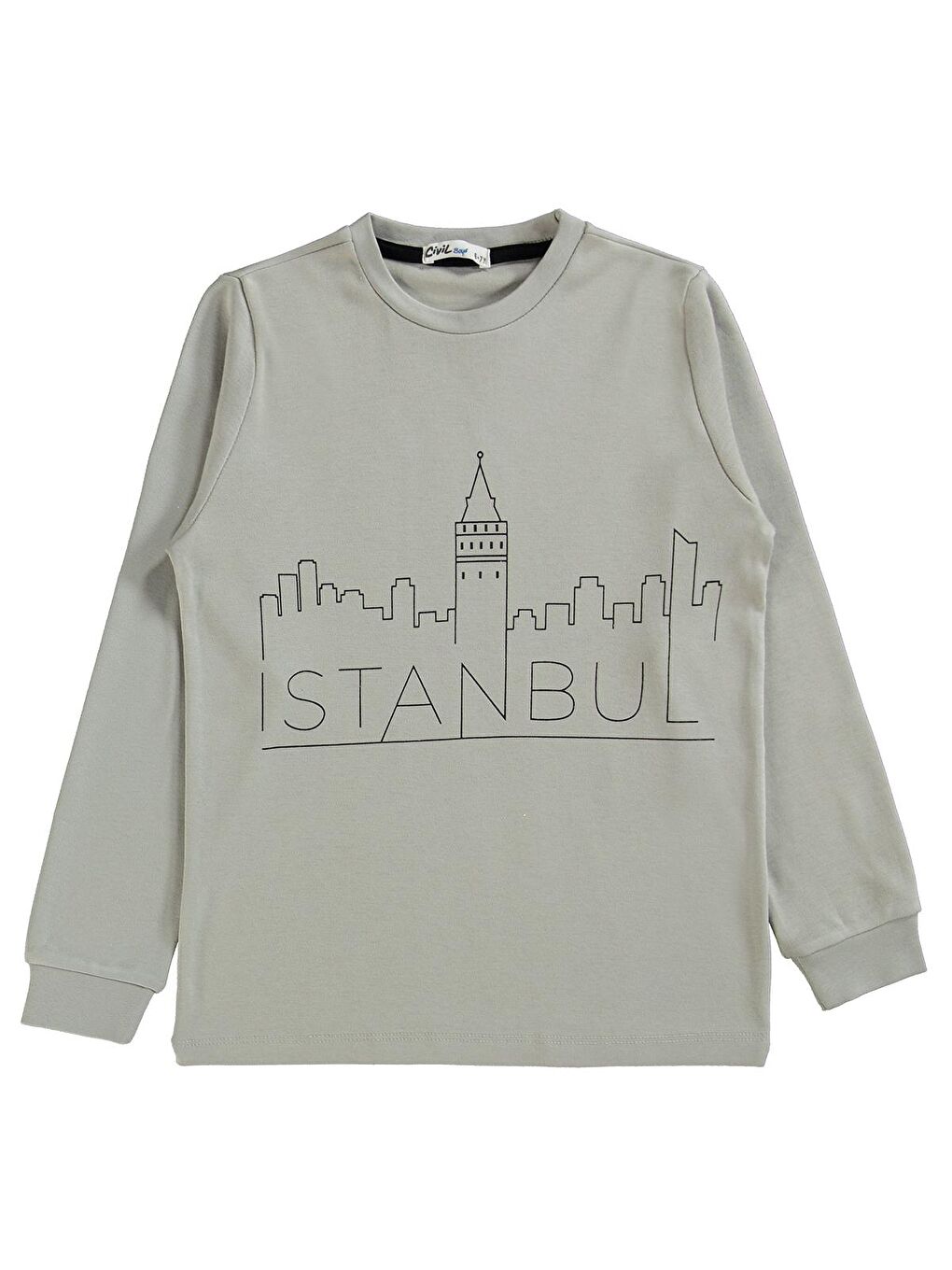 Boys Erkek Çocuk Pijama Takımı 6-9 Yaş Gri-1