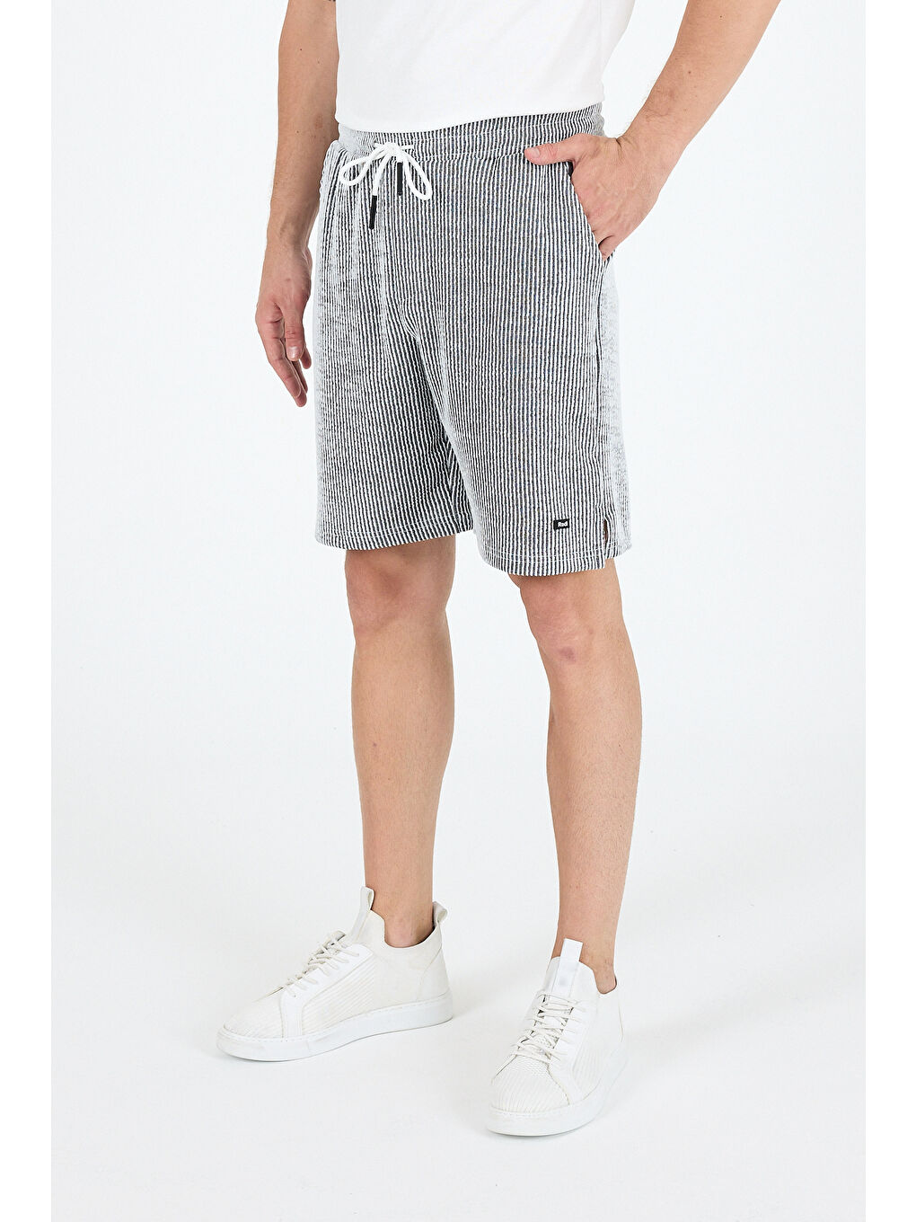 Siyah Erkek Yan Cepli Esnek Spor Şort | Rahat Kalıp Günlük Şort | Yazlık Hafif ve Şort 2239-1