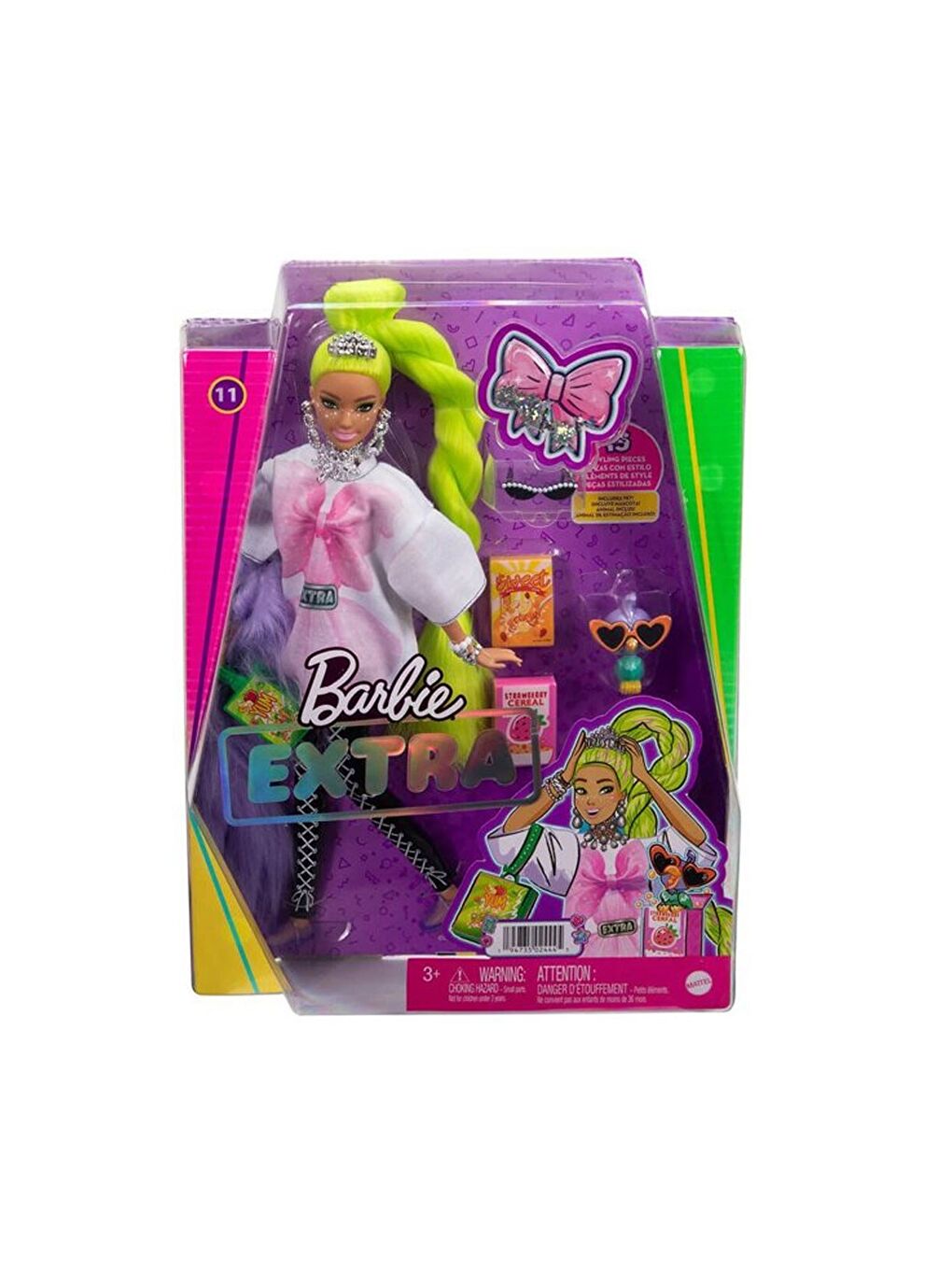 BARBIE Extra Neon Saçlı Bebek - 4