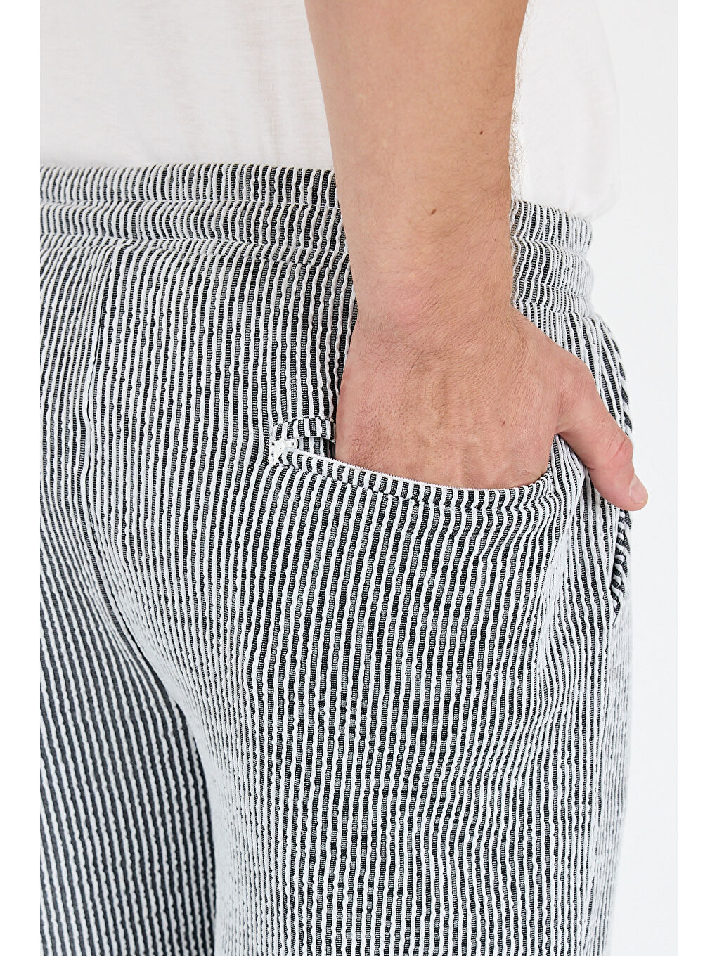 Siyah Erkek Yan Cepli Esnek Spor Şort | Rahat Kalıp Günlük Şort | Yazlık Hafif ve Şort 2239-4