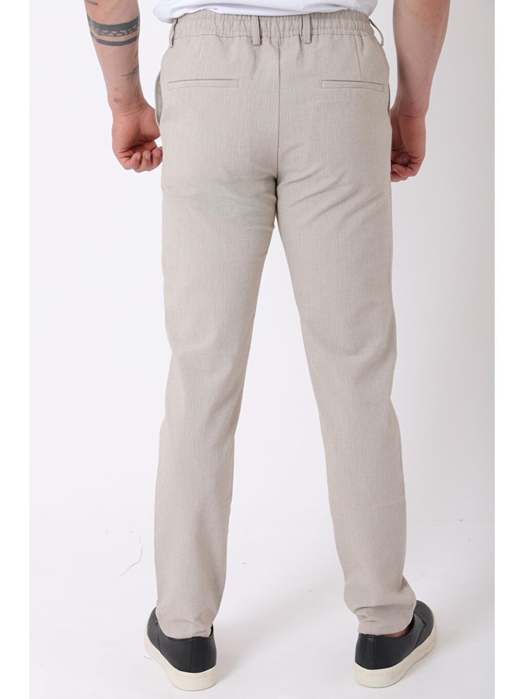 Bej Bel Lastikli Hitit Model Jogger Pantolon CPT-1_0397-4