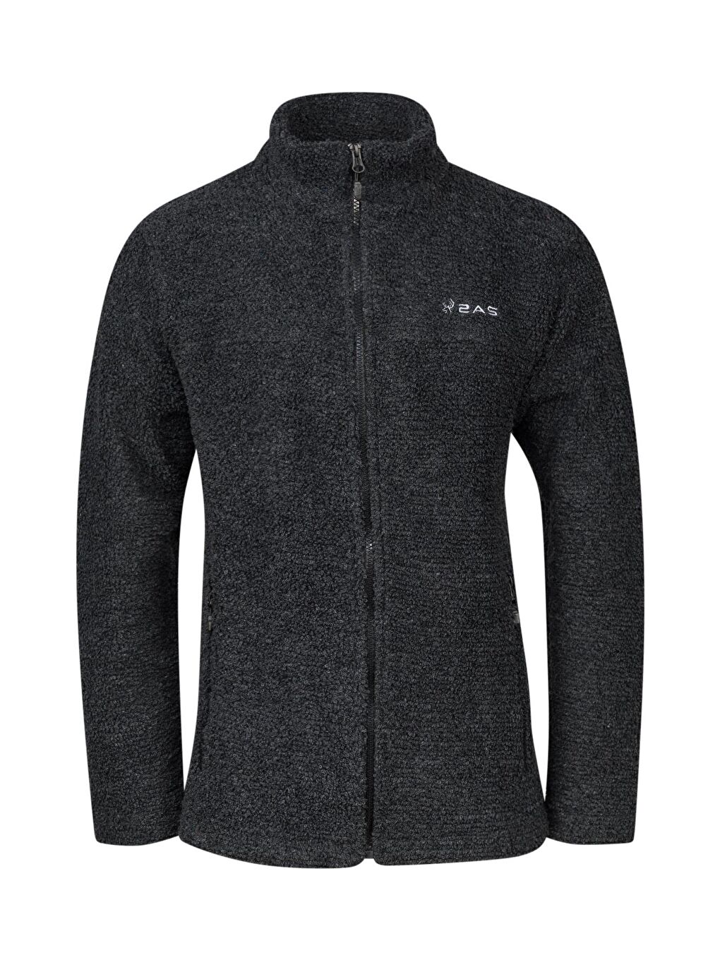 Hanoi Erkek Dik Yaka Havlu Merino Sweatshirt Siyah