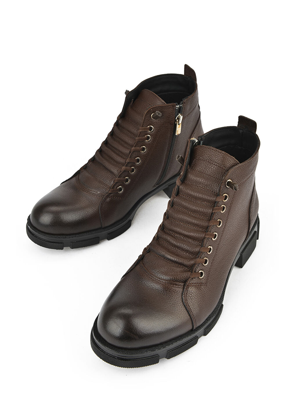 Kahverengi Erkek Hakiki Deri Bot 153999Z0012 Kahve-4