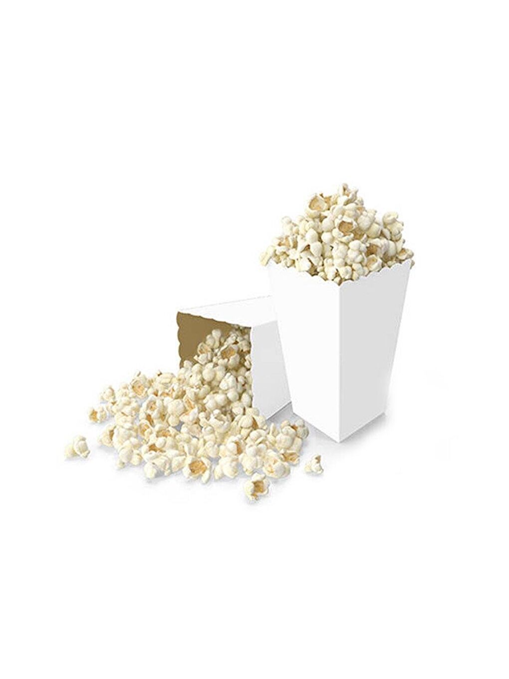 Patlamış Mısır Kutusu Popcorn Kutusu Beyaz 8'li-1