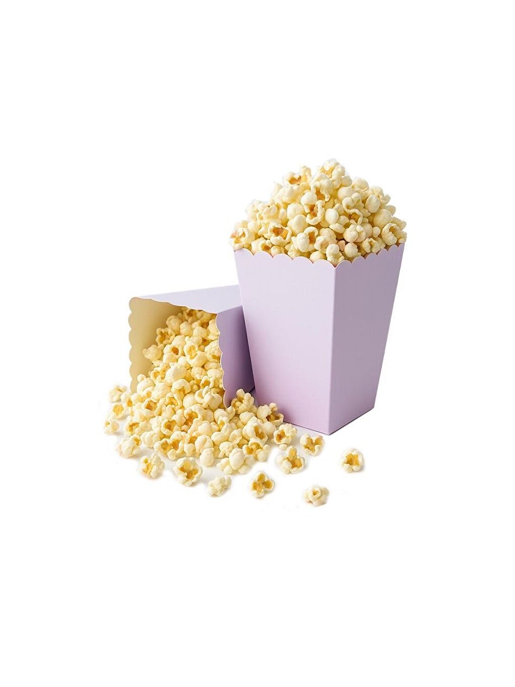 Makaron Lila Patlamış Mısır Kutusu Popcorn Kutusu 8'li-1