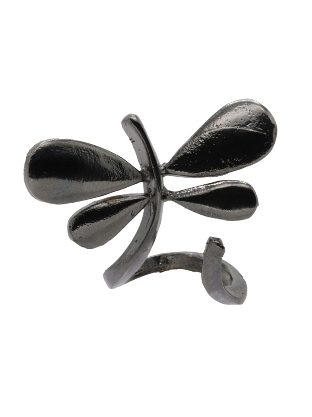 Kadın Antrasit Lak Kaplama Ayarlanabilir Yusufcuk Yüzük