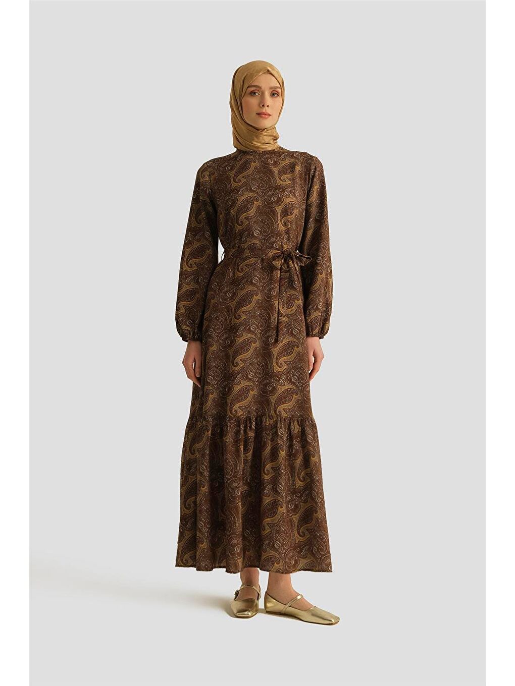 Trend Elbise 25Yt906 Kahverengi-1