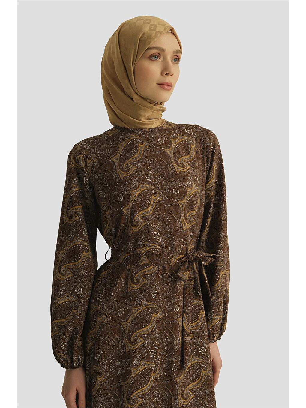 Trend Elbise 25Yt906 Kahverengi-3