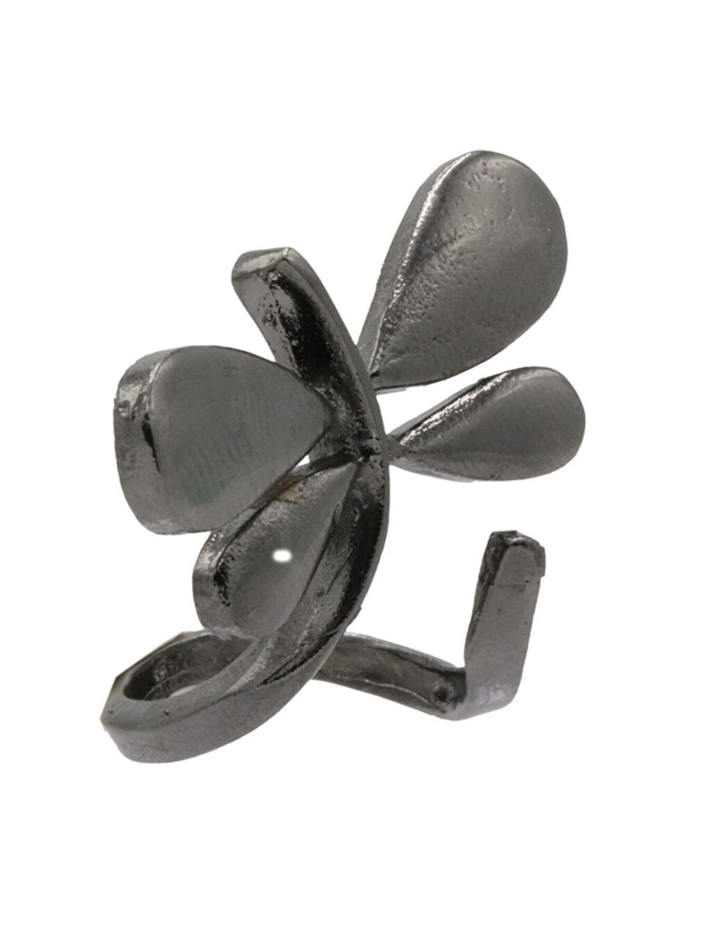 Kadın Antrasit Lak Kaplama Ayarlanabilir Yusufcuk Yüzük-1