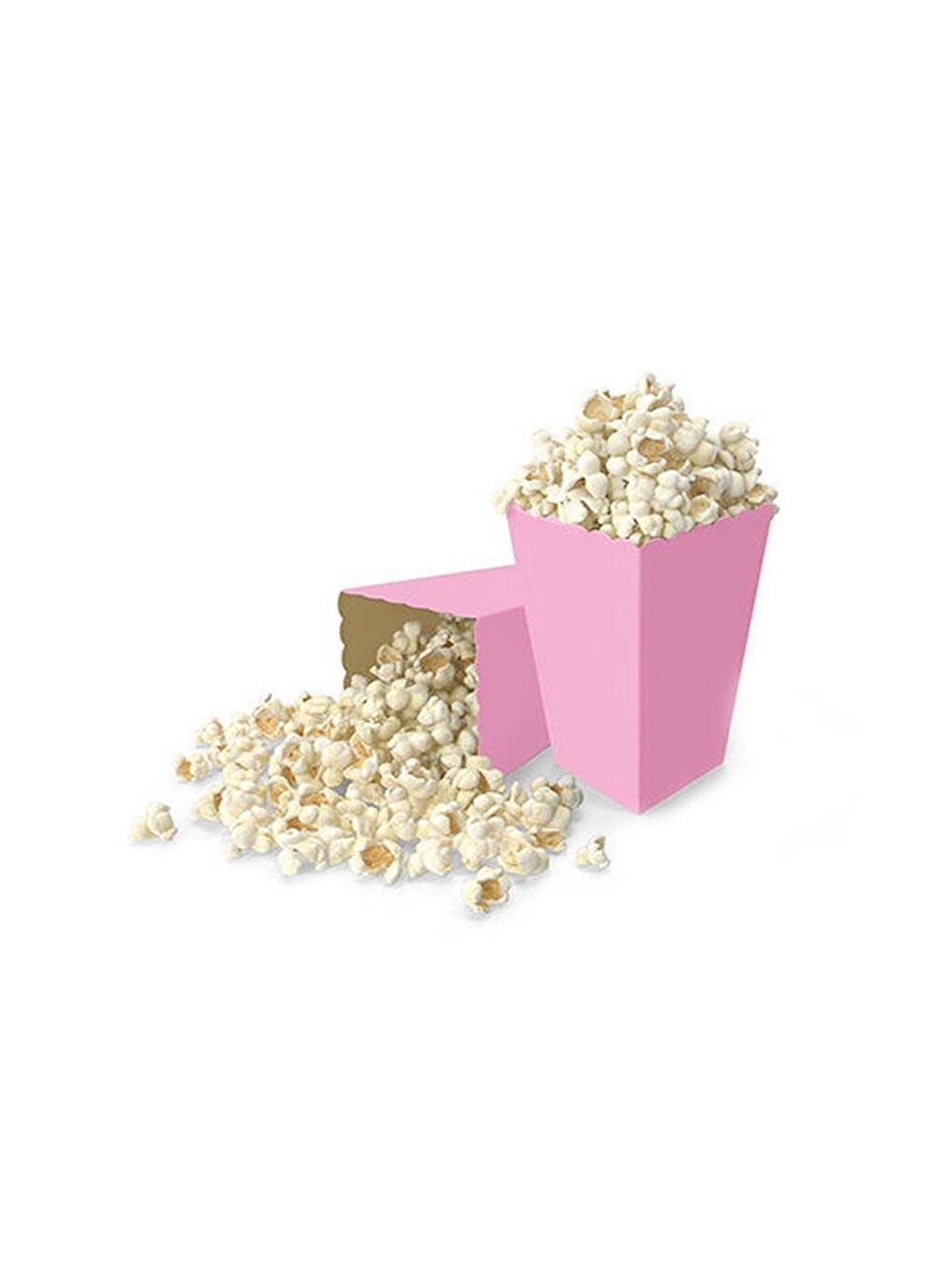 Patlamış Mısır Kutusu Popcorn Kutusu Pembe 8'li-1