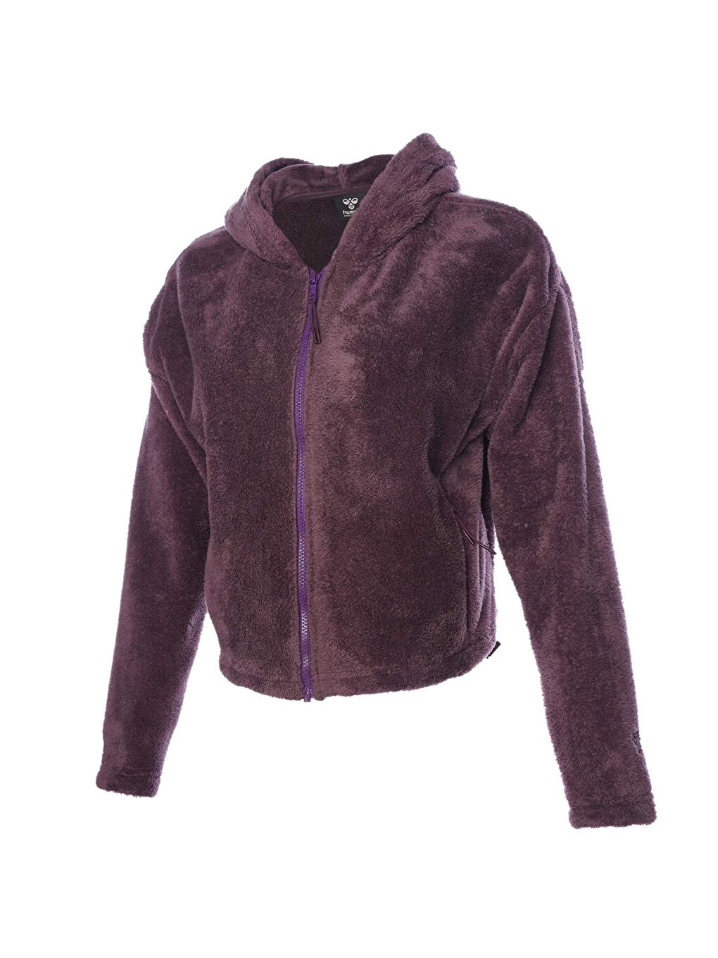 Hummel Jane Fleece Kadın Bordo Kapüşonlu Fermuarlı Sweatshirt