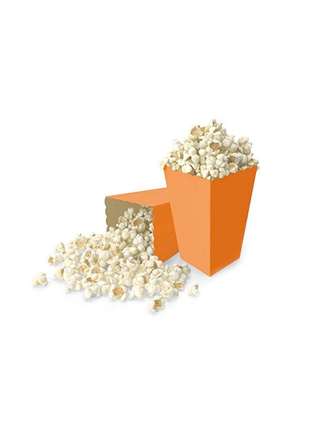 Patlamış Mısır Kutusu Popcorn Kutusu Turuncu 8'li-1