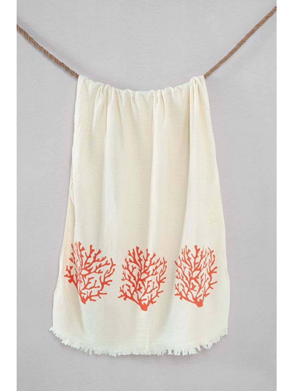 Turuncu Müslin Peştemal 2 Katlı Organik Havlu