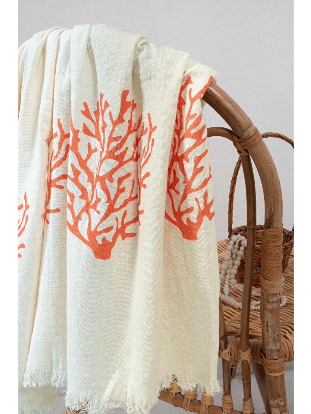 Turuncu Müslin Peştemal 2 Katlı Organik Havlu-1