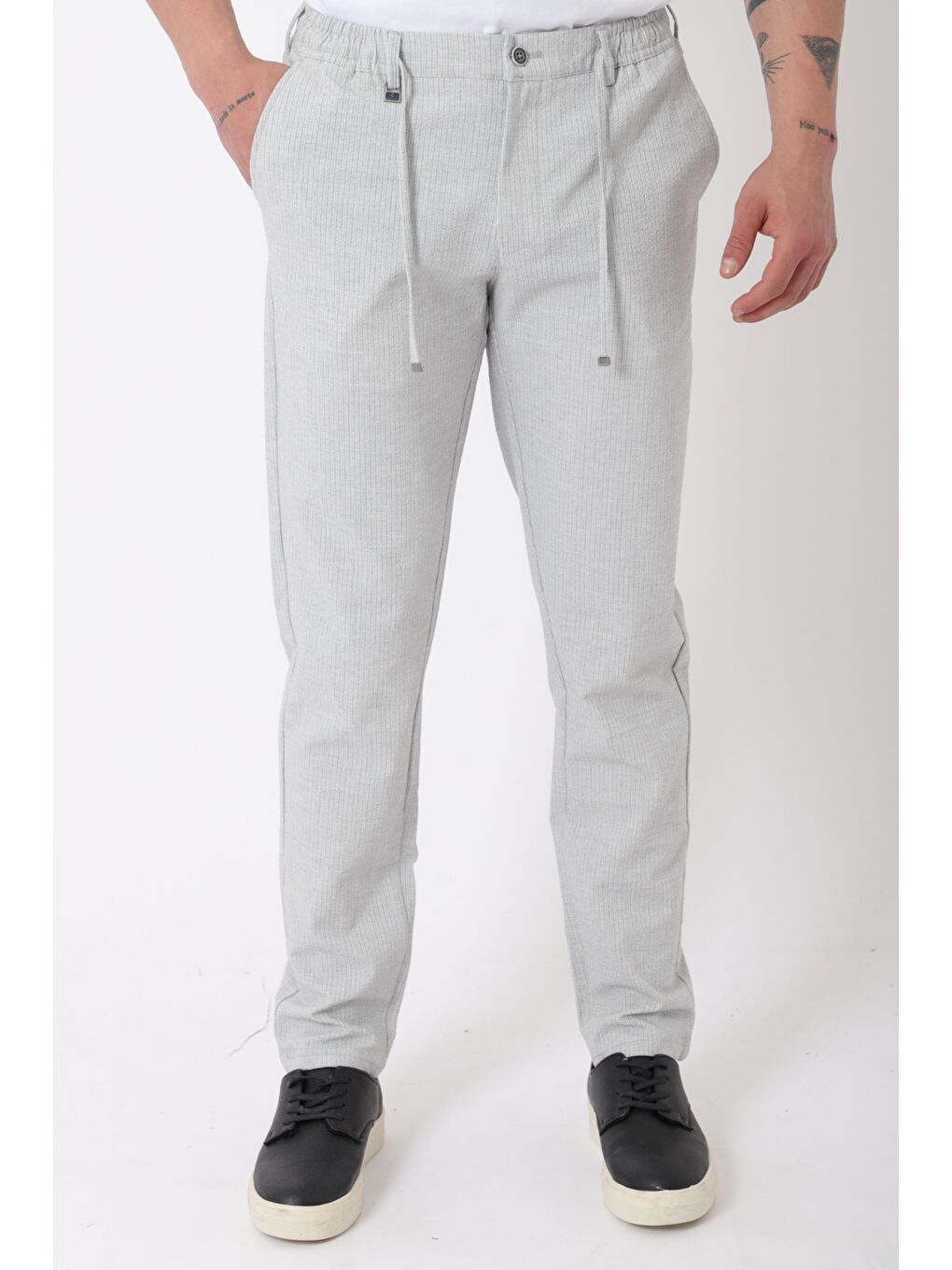 Gri Bel Lastikli Hitit Model Jogger Pantolon CPT-1_0397