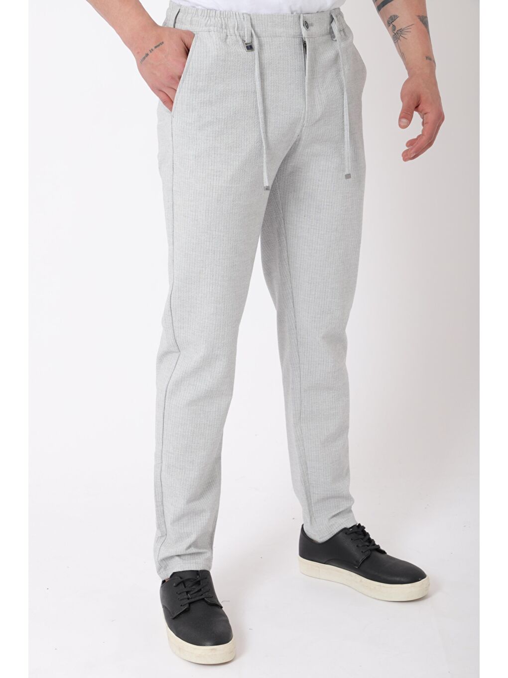 Gri Bel Lastikli Hitit Model Jogger Pantolon CPT-1_0397-2