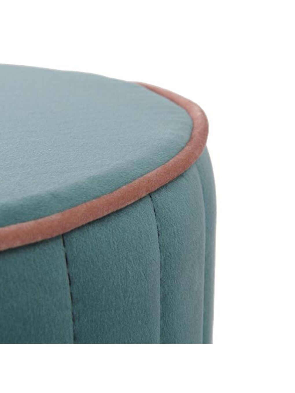 Rose Puf - Turkuaz / Pembe-1