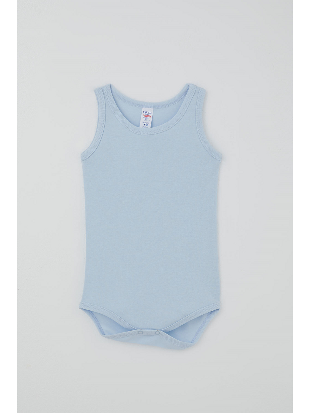 Erkek Çocuk Çıtçıtlı Atlet Zıbın Body Basic Açık Mavi (1-3 Yaş)