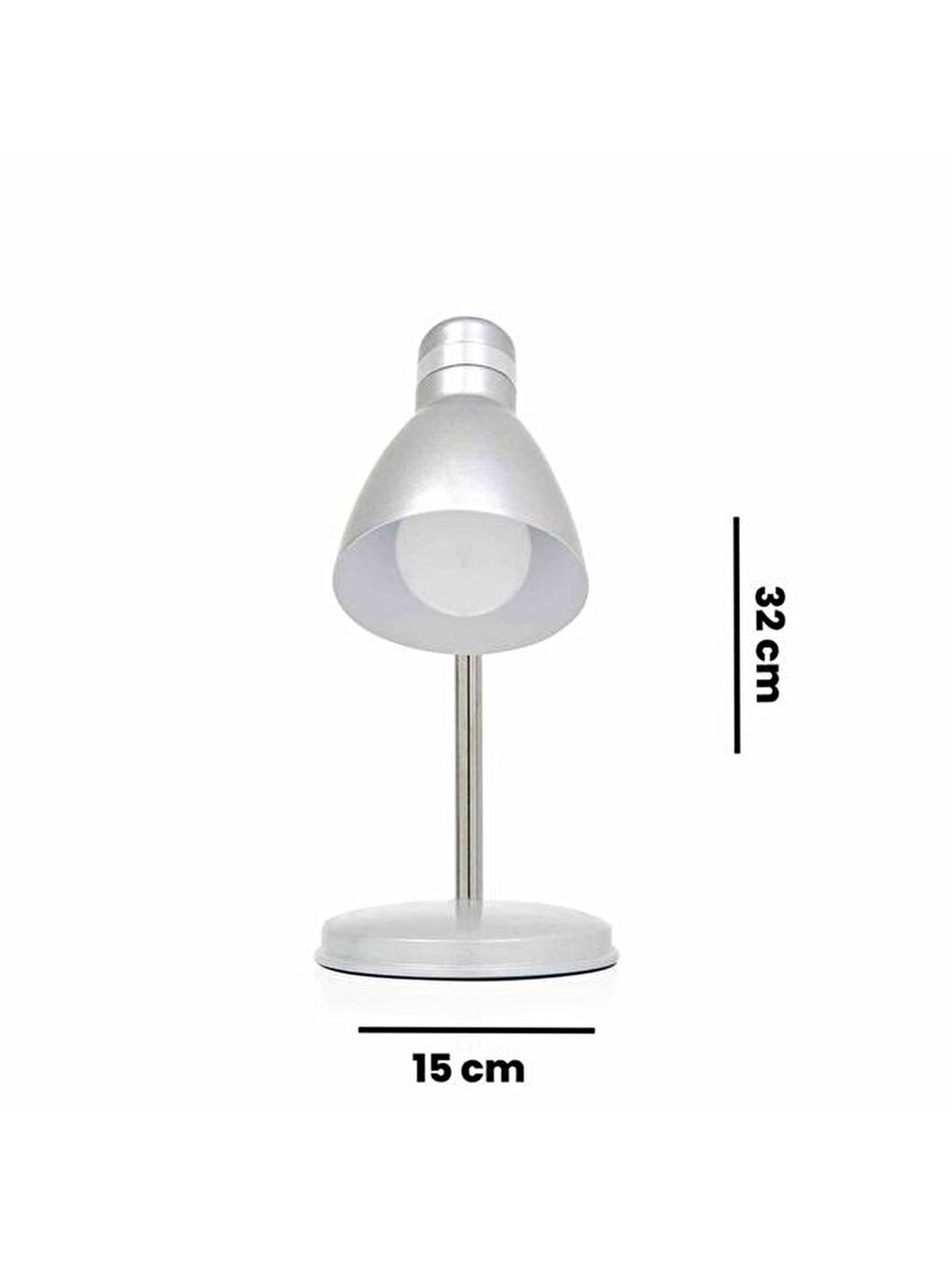 Modern Krom Spiralli Masa Lambası - Gri-8