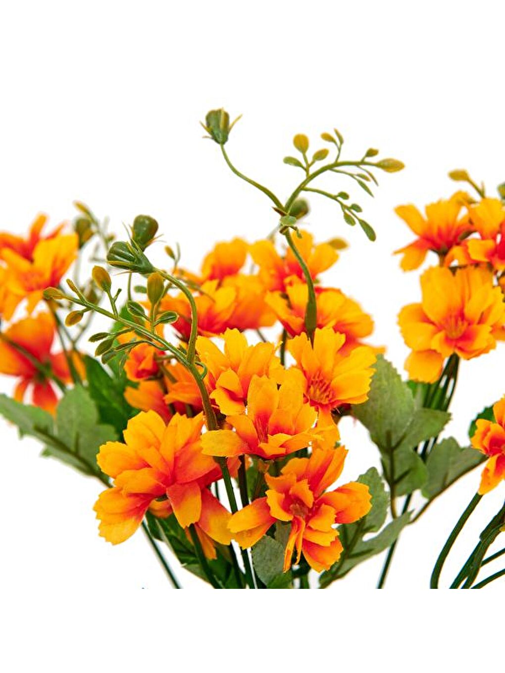 Turuncu Dekoratif Yapay Papatya - 34 cm-1