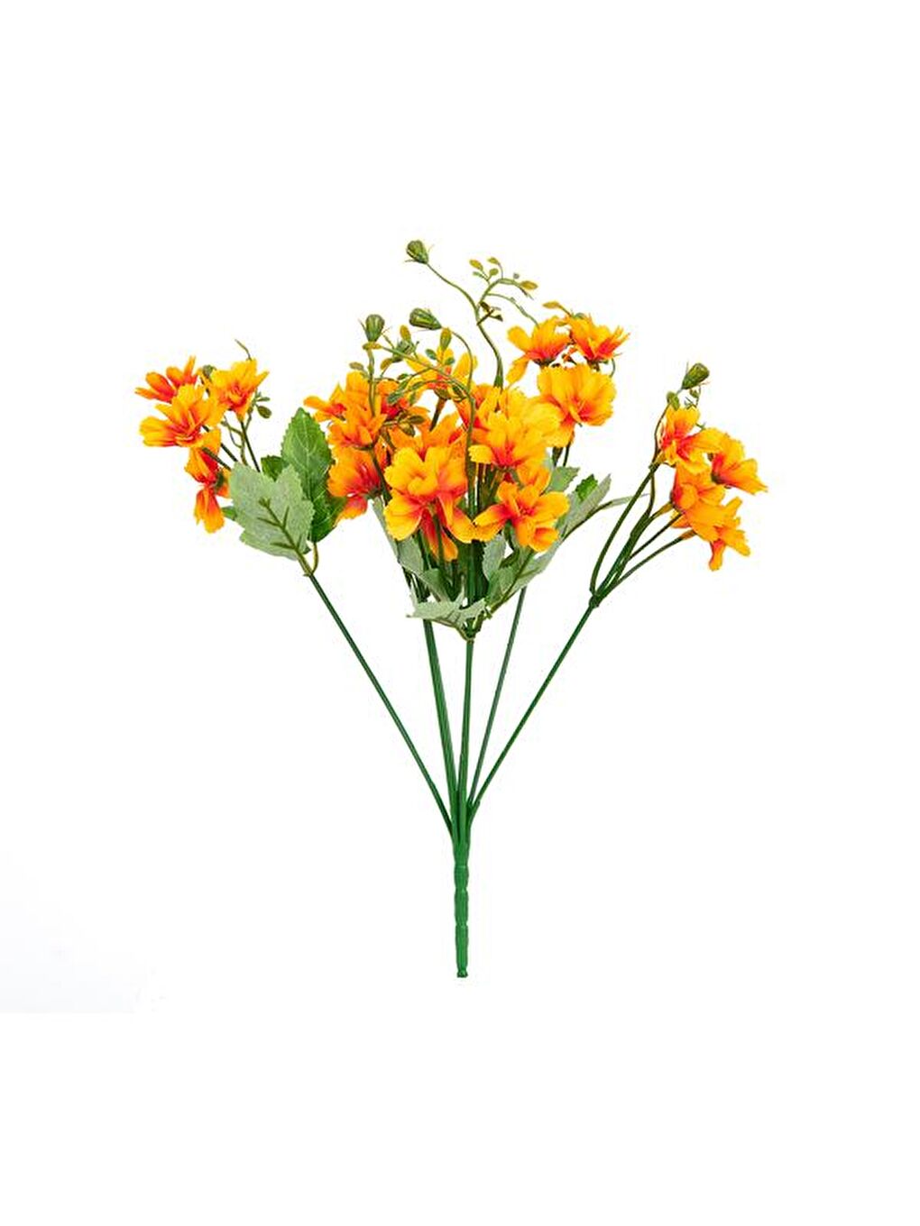 Turuncu Dekoratif Yapay Papatya - 34 cm-2