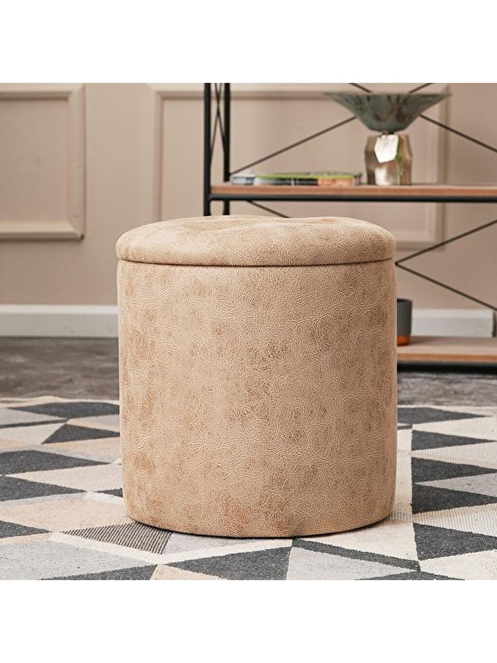 Sandıklı Puf - Bej-3