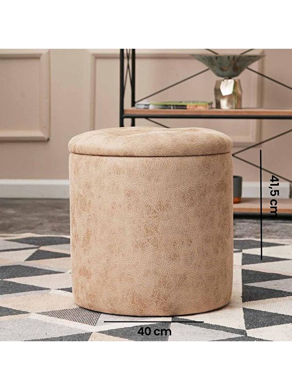 Sandıklı Puf - Bej-8