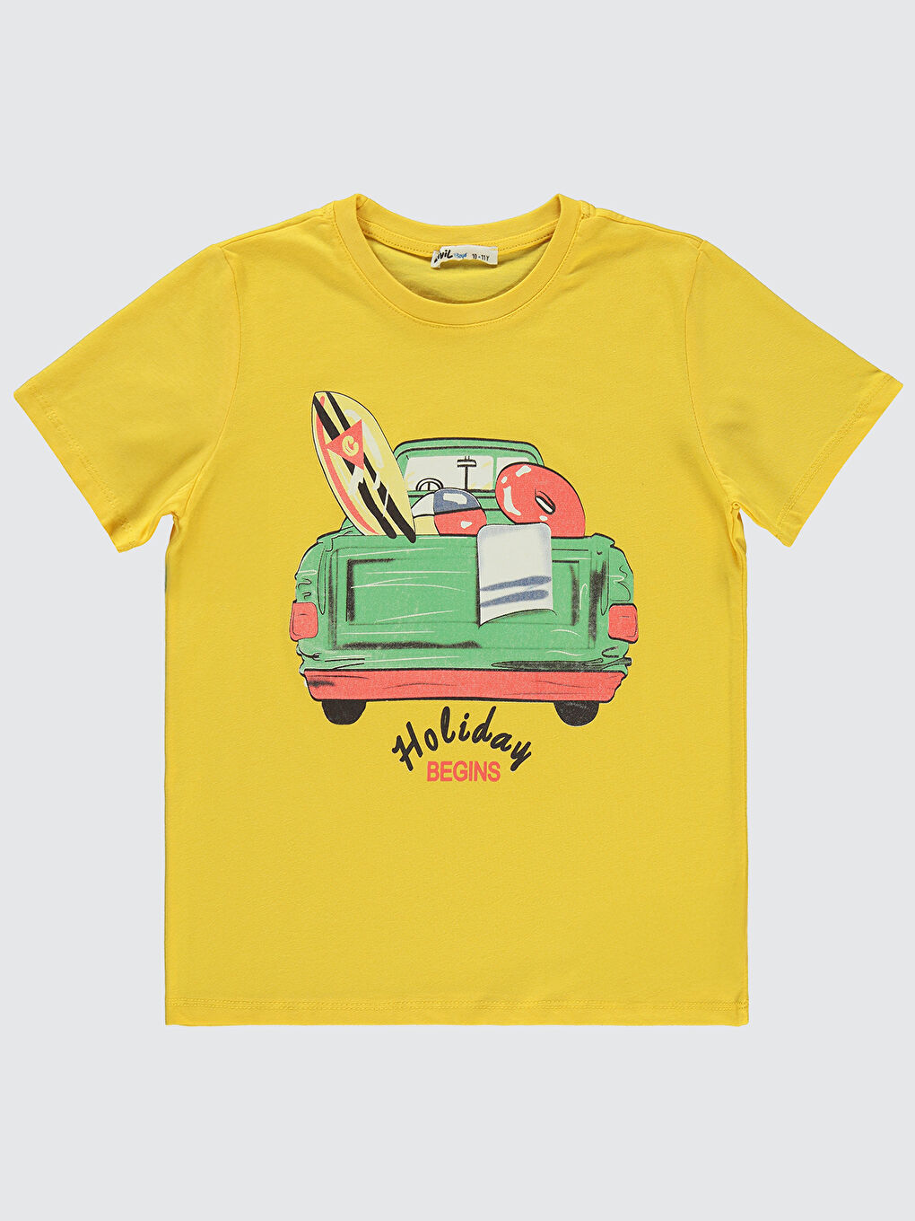 Boys Erkek Çocuk Tişört 10-13 Yaş Sarı