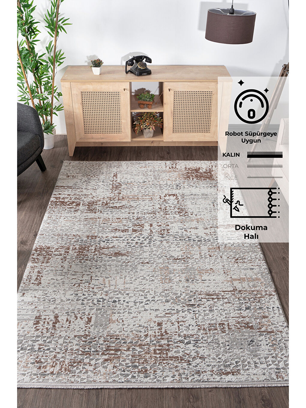 Gri Leo 2979 Modern Dokuma Halı-160x230