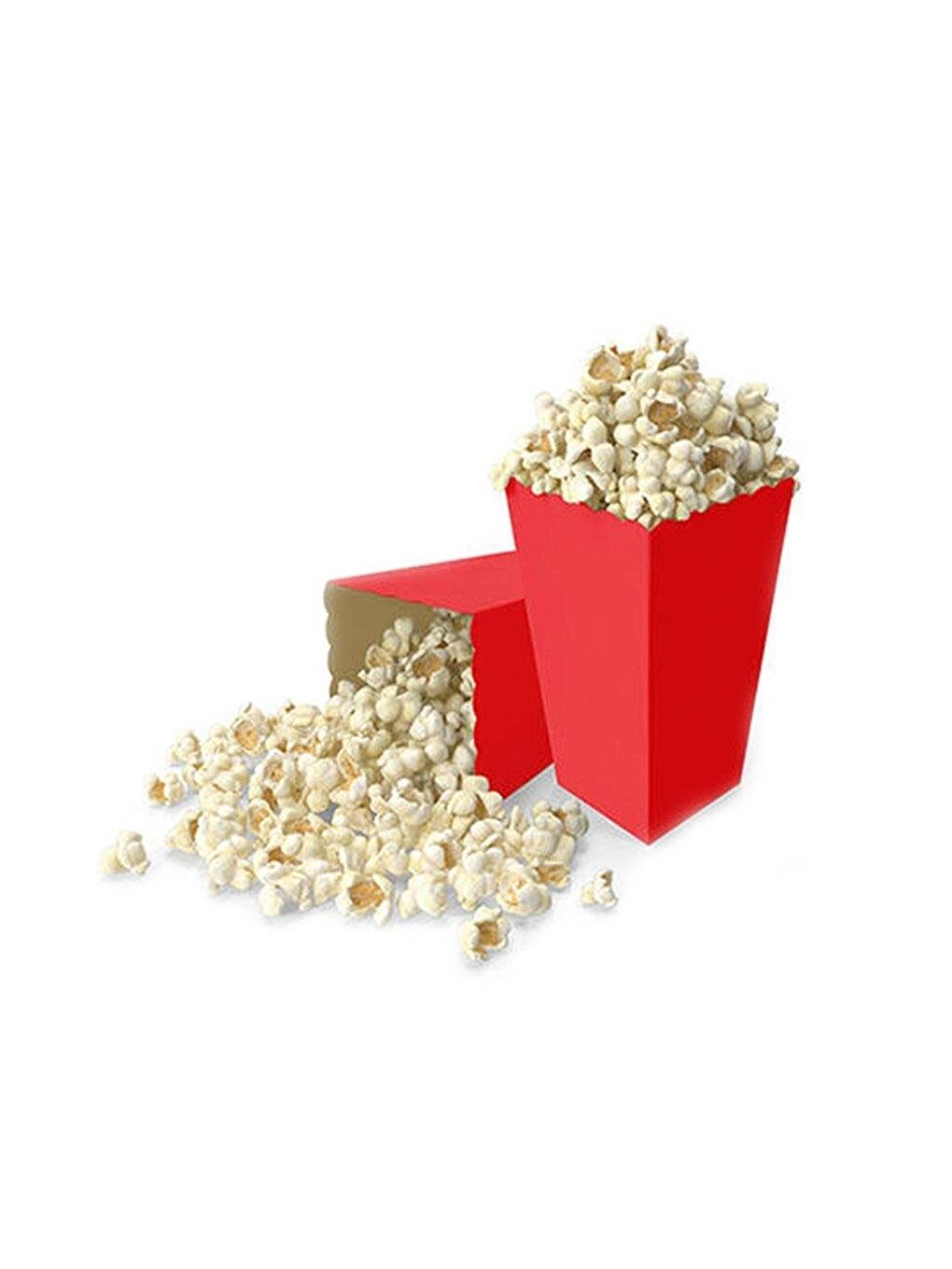 Patlamış Mısır Kutusu Popcorn Kutusu Kırmızı 8'li-1