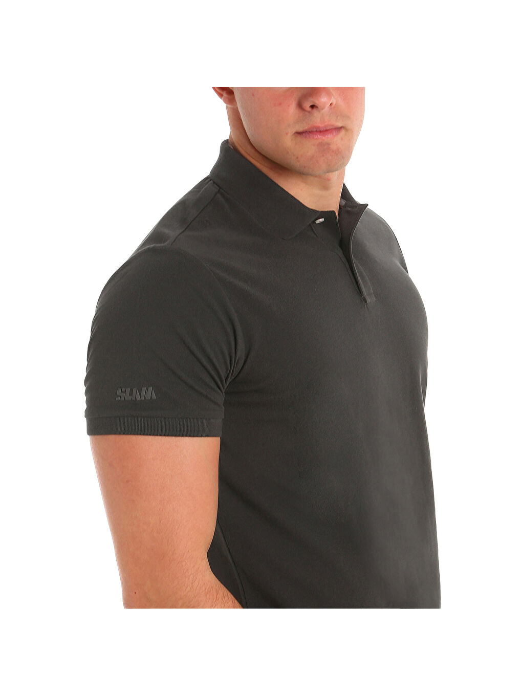 Antrasit Deck Polo Erkek Gri Polo Tişört-4