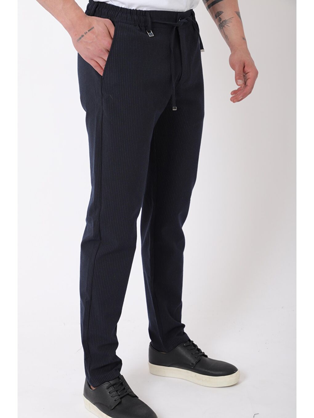 Lacivert Bel Lastikli Hitit Model Jogger Pantolon CPT-1_0397-1