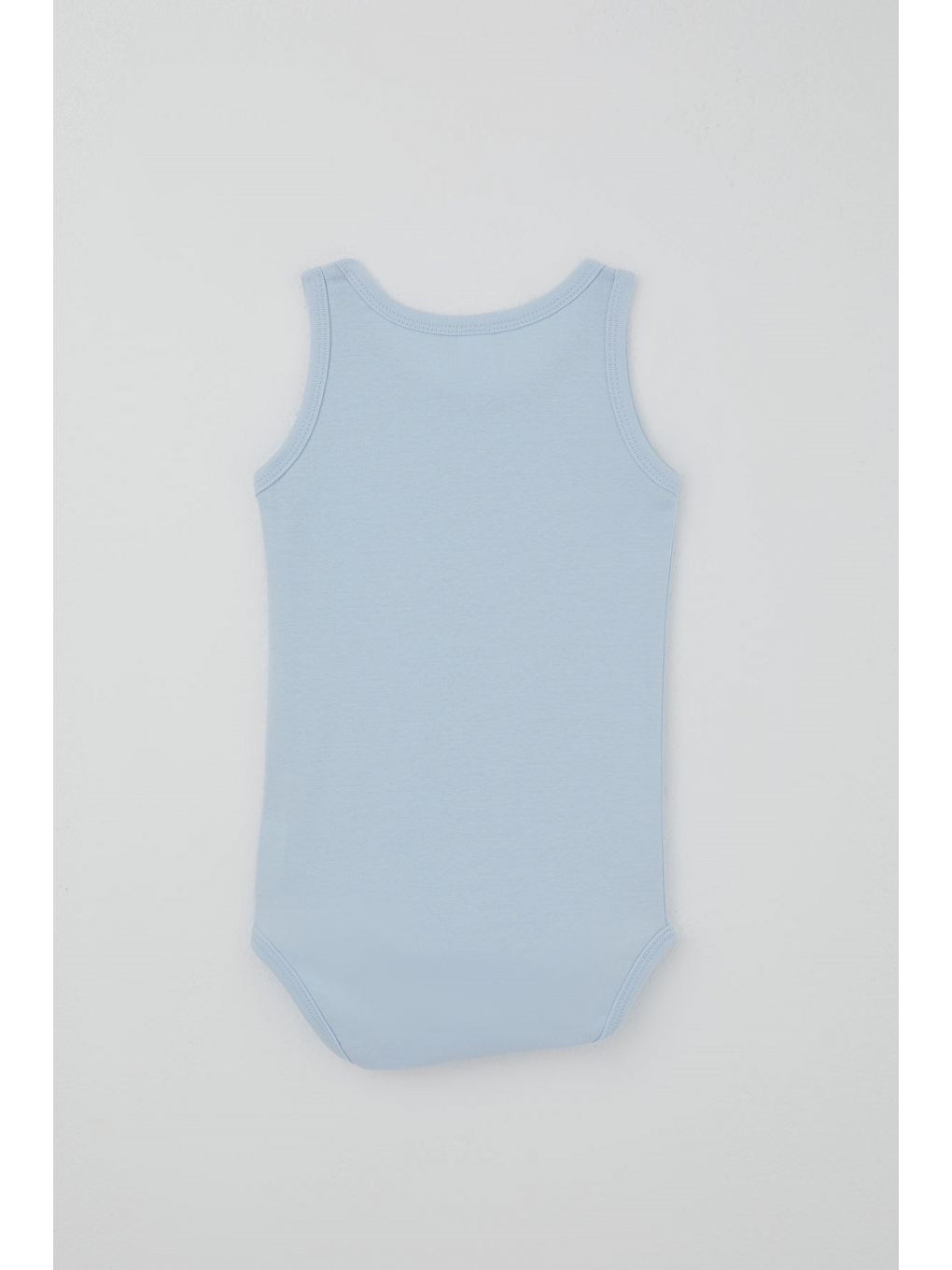 Erkek Çocuk Çıtçıtlı Atlet Zıbın Body Basic Açık Mavi (1-3 Yaş)-1