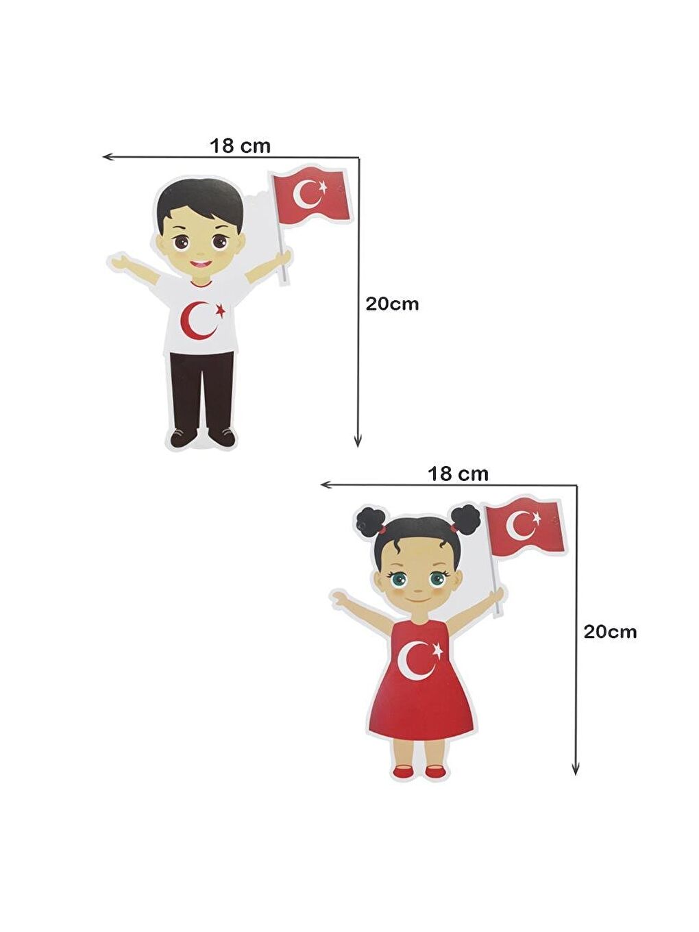 Kırmızı 23 Nisan Çocuk Figürlü Banner Süs – Milli Bayram Okul Sınıf Süsleme-1