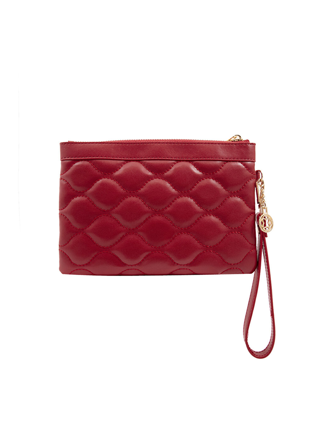 Kırmızı Czdn30007 Kapitone Fermuar Detaylı Cüzdan-1