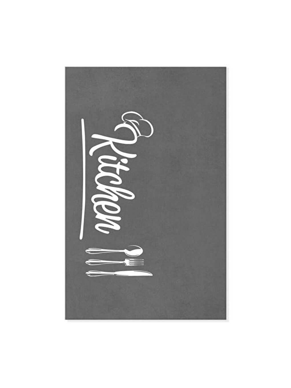 Kitchen Mutfak Halısı - Gri - 80x150 cm-2