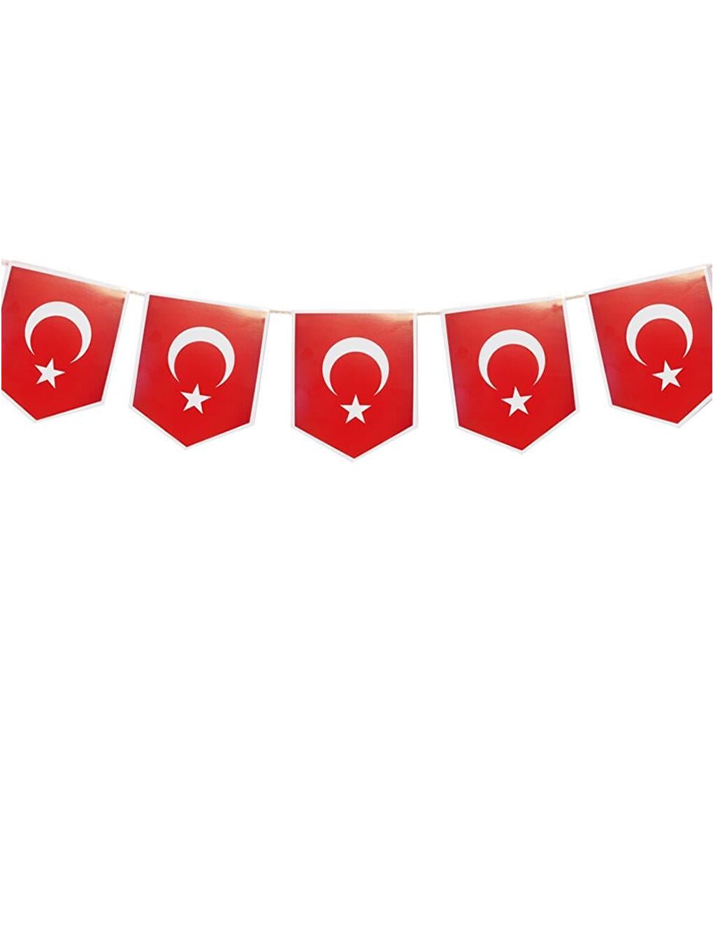 Kırmızı Türk Bayraklı Flama Banner Süsü  – Milli Bayram Okul Sınıf Süsleme-1