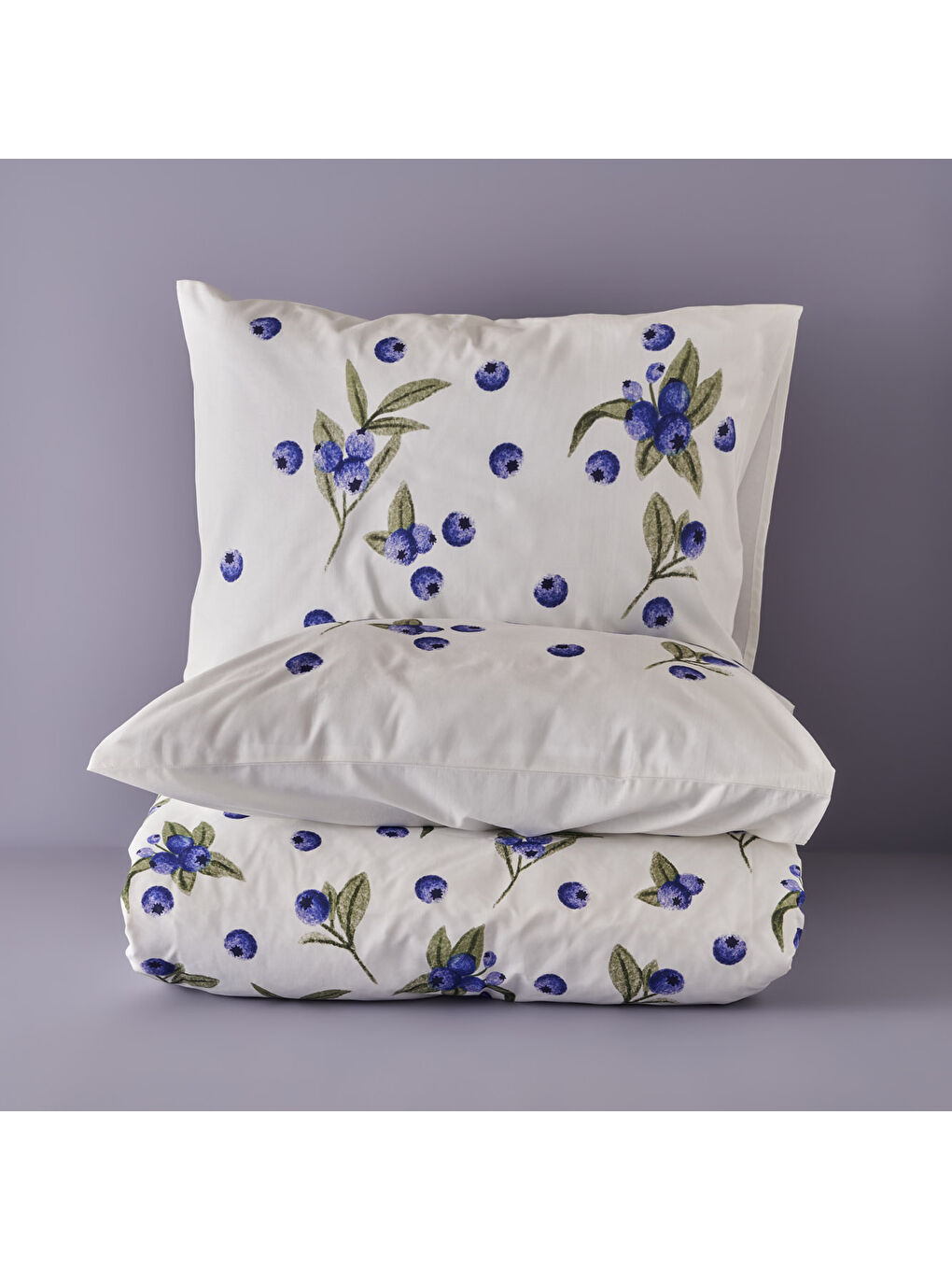 Bella Maison Karışık %100 Pamuk Ranforce Blueberry King Size Nevresim Seti (240x220 cm) - 3