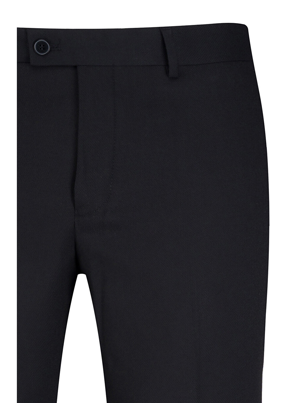Siyah Slim Fit Yandan Cepli Kumaş Pantolon-1