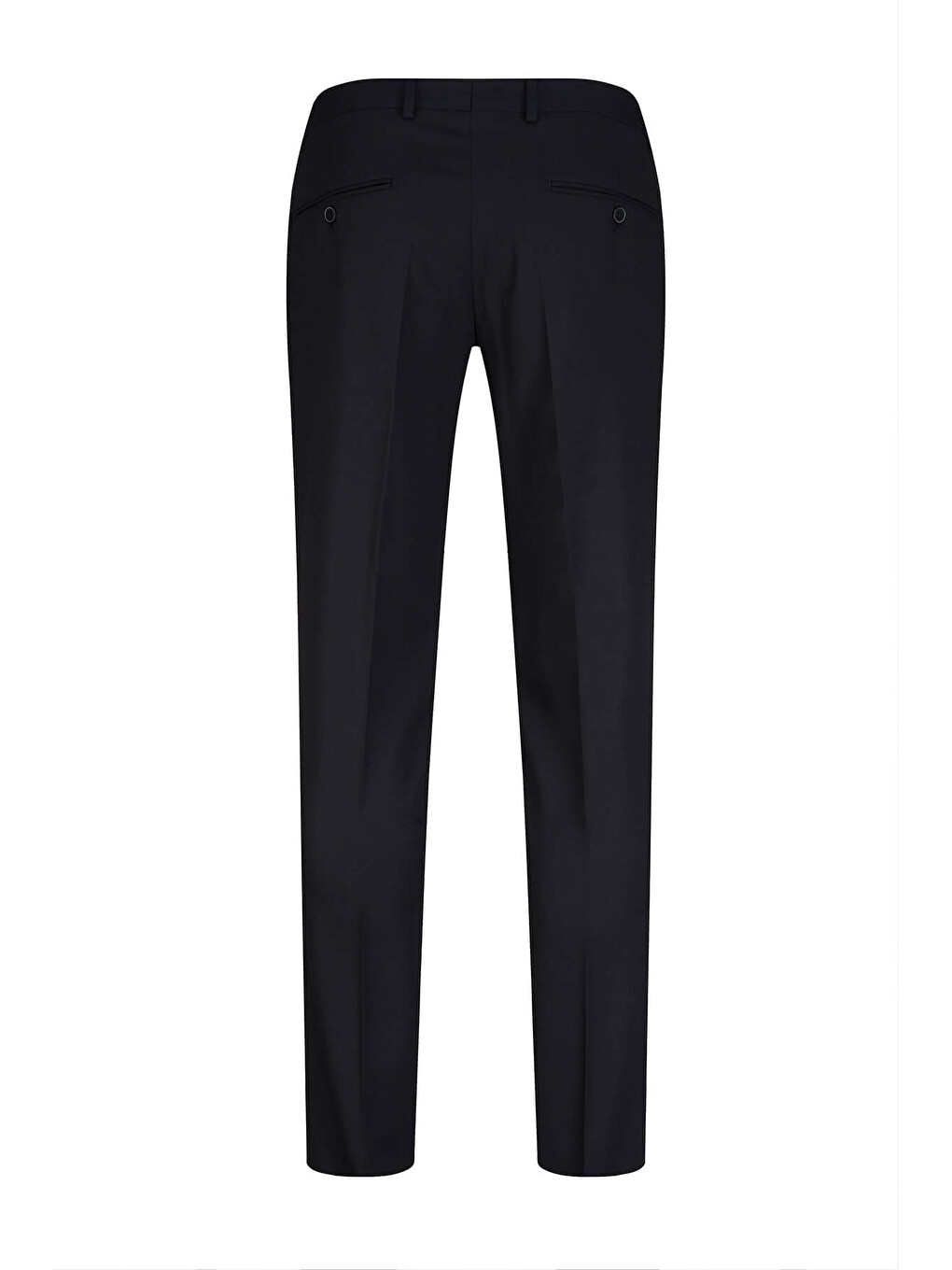 Siyah Slim Fit Yandan Cepli Kumaş Pantolon-2