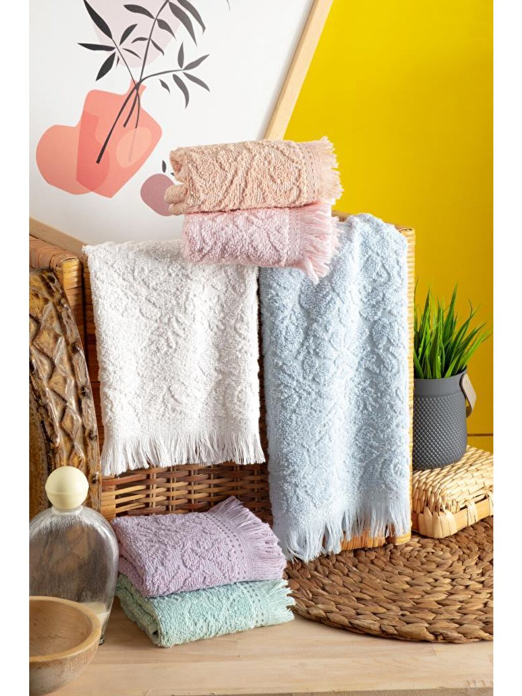 Karışık | Toalla | Soft  %100 Pamuk 6'lı El&Yüz Havlu Seti 30x50 cm